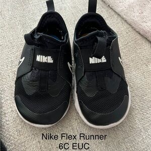 Nike Flex Runner Kids Sneakers - Black and White